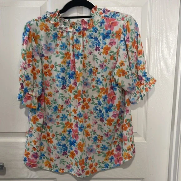 Pleione Multicolor Floral Blouse - Picture 4 of 4
